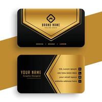 geometric golden luxury vip business card template design vector