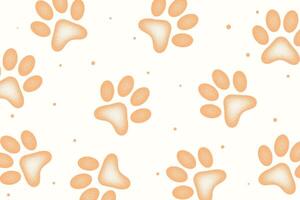 adorable mammal paw print pattern background design vector