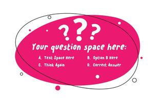 multiple option quiz banner to ask question for lottery game vector