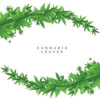 weed marijuana green leaves background vector