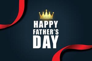 happy father's day ribbon style greeting design vector