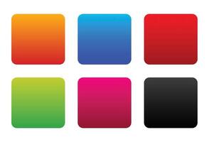 set of six gradient color element background for UI or UX app backdrop vector