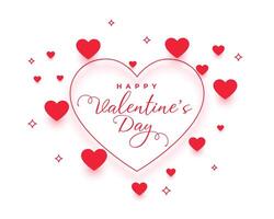 beautiful happy valentines day celebration background design vector