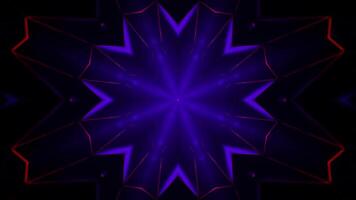 Purple and white abstract background with starburst. Kaleidoscope VJ loop video