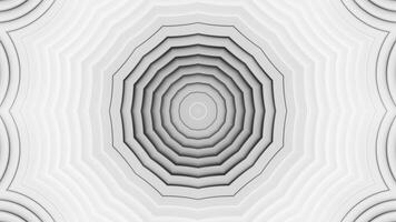 White background with circular pattern in the center. Kaleidoscope VJ loop video