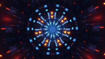 Very colorful and abstract animation of star shaped object. Kaleidoscope VJ loop video