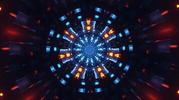 Very colorful and abstract animation of star shaped object. Kaleidoscope VJ loop video