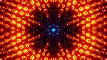 Kaleidoscope photograph of colorful pattern. Kaleidoscope VJ loop video