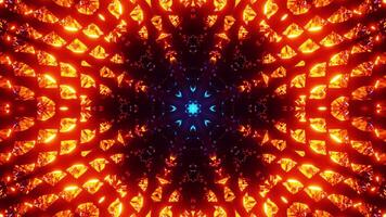 Kaleidoscope photograph of colorful pattern. Kaleidoscope VJ loop video