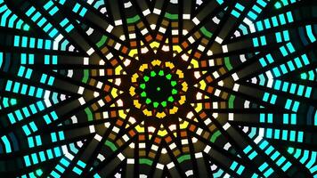 Colorful animation design with star in the center. Kaleidoscope VJ loop video