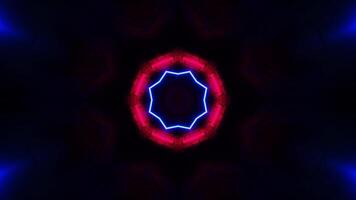 Very colorful and abstract design with circular shape. Kaleidoscope VJ loop video