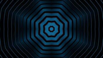 Blue and red abstract background with circular design. Kaleidoscope VJ loop video
