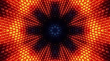 Red and black pattern with circular design in the center. Kaleidoscope VJ loop video