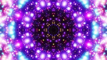Colorful animation design with red center. Kaleidoscope VJ loop video