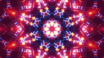 Colorful animation pattern with star in the center. Kaleidoscope VJ loop video