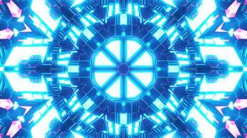 Very colorful and abstract design with dark background. Kaleidoscope VJ loop video