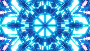 Very colorful and abstract design with dark background. Kaleidoscope VJ loop video