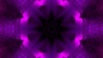 Blue and black background with circular design of people. Kaleidoscope VJ loop video