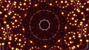 Very large and colorful looking object with lights on it. Kaleidoscope VJ loop video