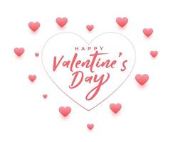 beautiful happy valentine day wishes card design vector