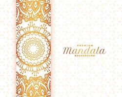 ethnic style arabesque mandala border pattern background vector