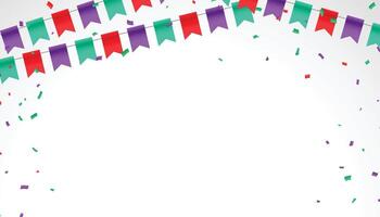 decorative party bunting background for fiesta themed party vector