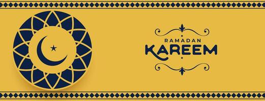 arabic ramadan kareem decorative eid festival wishes banner vector