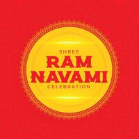 shree ram navami wishes greeting design vector