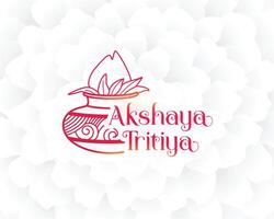 kalash con Coco y hojas akshaya tritiya antecedentes vector