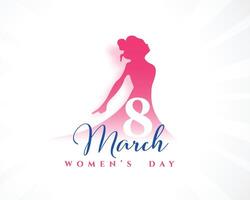 8th march womens day wishes background design vector