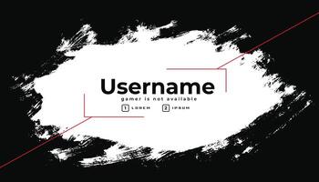 abstract esport username template for live streams vector