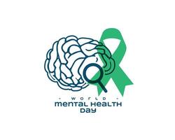 international mental health day campaign background for medical care and cure vector