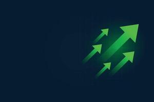 green business growth arrow rise upward background vector