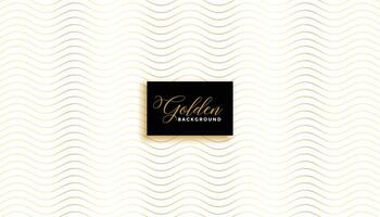 golden wavy pattern on white background vector