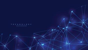 low poly style digital web mesh techno wallpaper for network connection vector