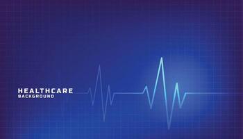 bio tech health care banner with heartbeat line design vector