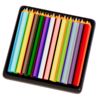 kunst benodigdheden voor leraar dag clip art, kleurrijk potloden reeks , terug naar school- Aan transparant achtergrond, 3d renderen png