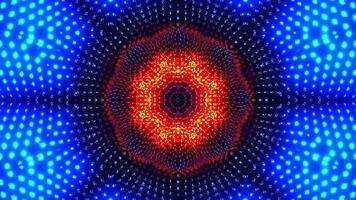 Red and blue abstract pattern. Kaleidoscope VJ loop video