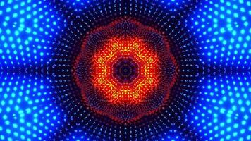 Red and blue abstract pattern. Kaleidoscope VJ loop video