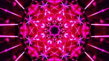 Pink and blue abstract design. Kaleidoscope VJ loop video