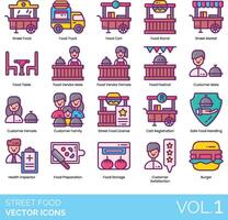 Street Food Icons vector