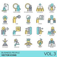 business people icons vector