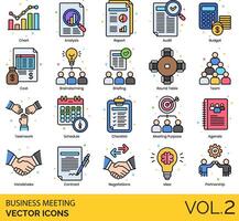 Business Meeting Icons vector