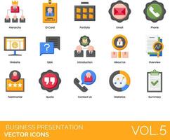 Business Presentation Icons vector