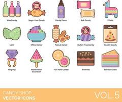 Candy Shop Icons vector