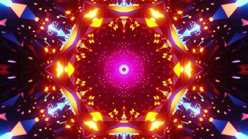 Hypnotic Light Show. Infinitely looped animation video