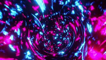 Abstract blue and pink swirl. Infinitely looped animation video