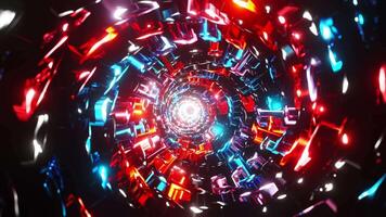 Gliding Through the Rainbow Vortex. Infinitely looped animation video