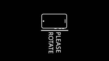 rotate your phone animation motion 2d animation isolated on transperancy background or alpha channel. video