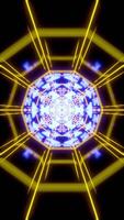 Flight in abstract sci-fi tunnel Vertical looped video